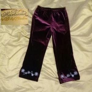 Heirloom red girls pant's size 4T
